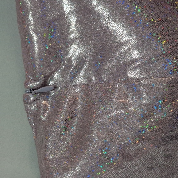 Batsheva Designer Shimmery Metallic Pink flutter sleeve sweetheart Dress size8/4 - Picture 8 of 15